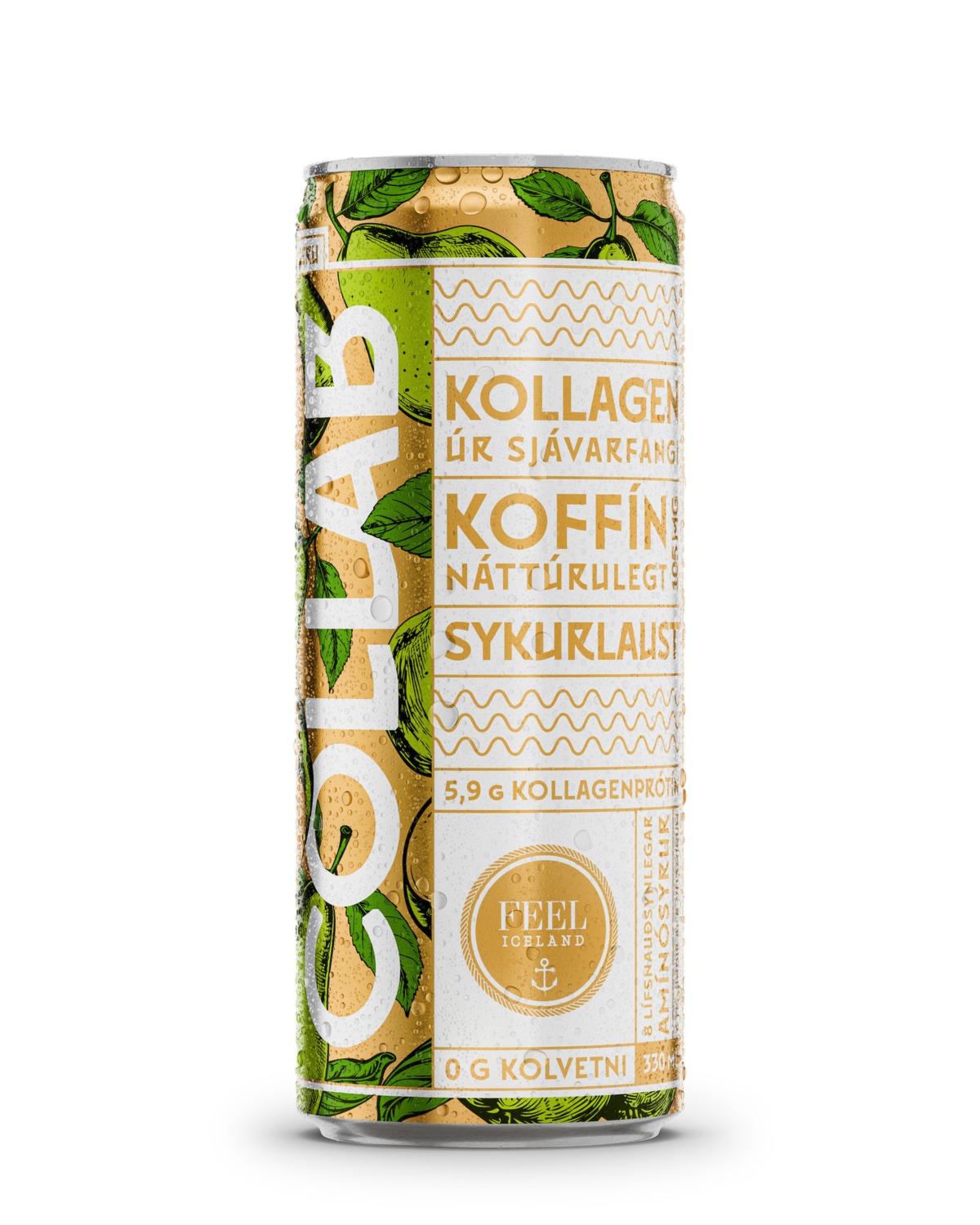 Collab Peru kolsýrður orkudrykkur með kollageni